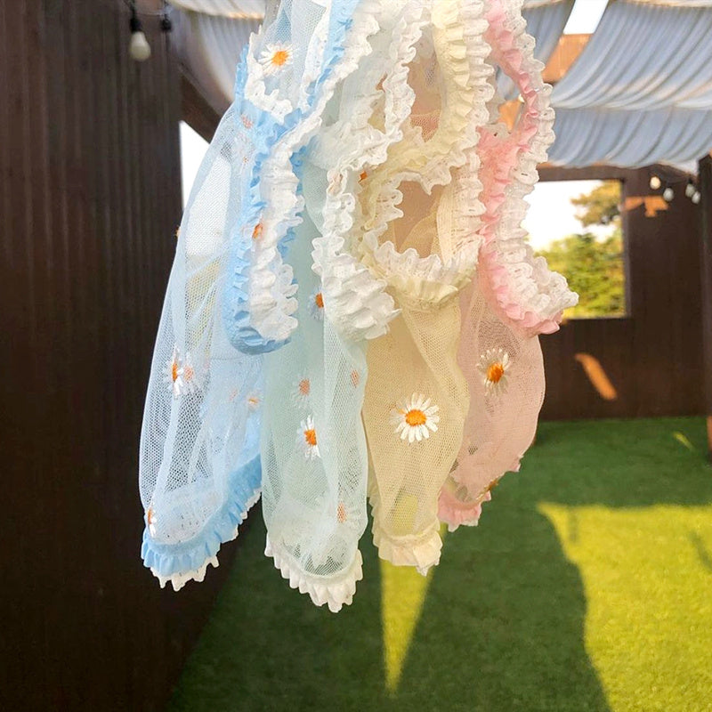 Mesh Embroidery Pet Cat Than Bear Bomei Schneider Teddy Dog Poodle VIP Clothes Summer Thin Purrfect Pawz