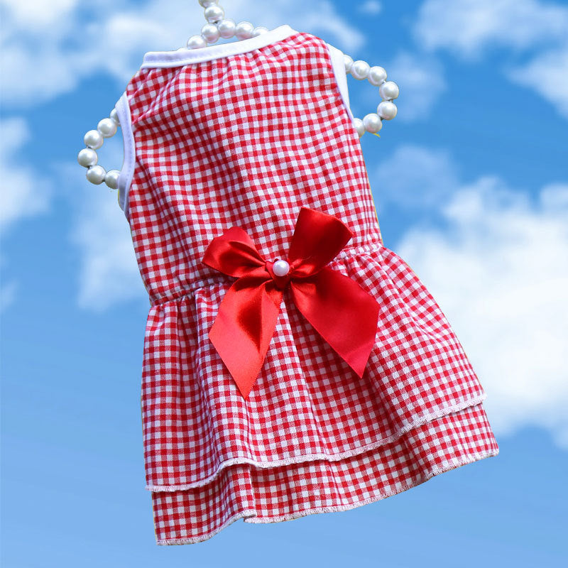 Spring Summer And Autumn New Plaid Pet Cat Clothes Supplies Stripes Purrfect Pawz