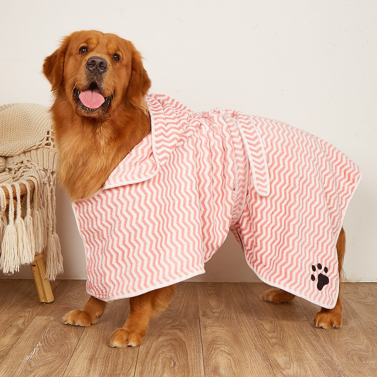 Pet Dogs And Cats Microfiber Bathrobe Towel Purrfect Pawz