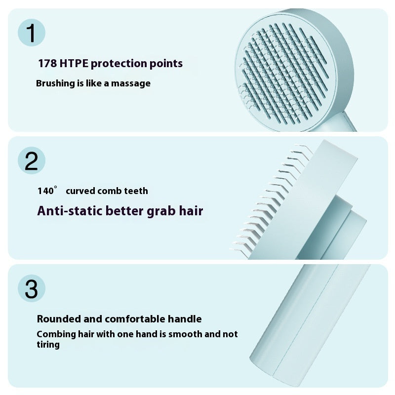 Pet Needle Comb Hair Remover Brush Dog And Cat Pet Comb Self Cleaning Massage Brushes Grooming Supplies Purrfect Pawz