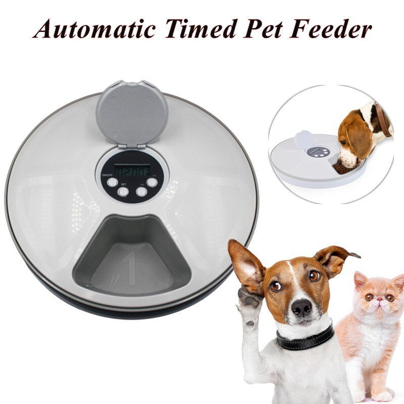 Dogs Timing Six-grid Feeder Cat Quantitative Music Automatic Feeder Purrfect Pawz