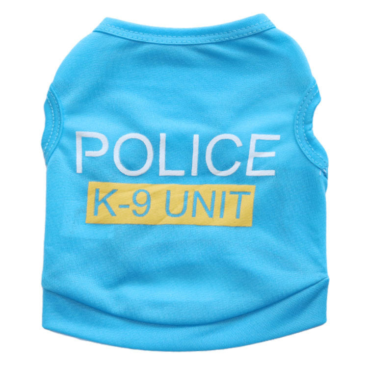 Spring And Summer Police Dog Pet Clothes Vest Purrfect Pawz
