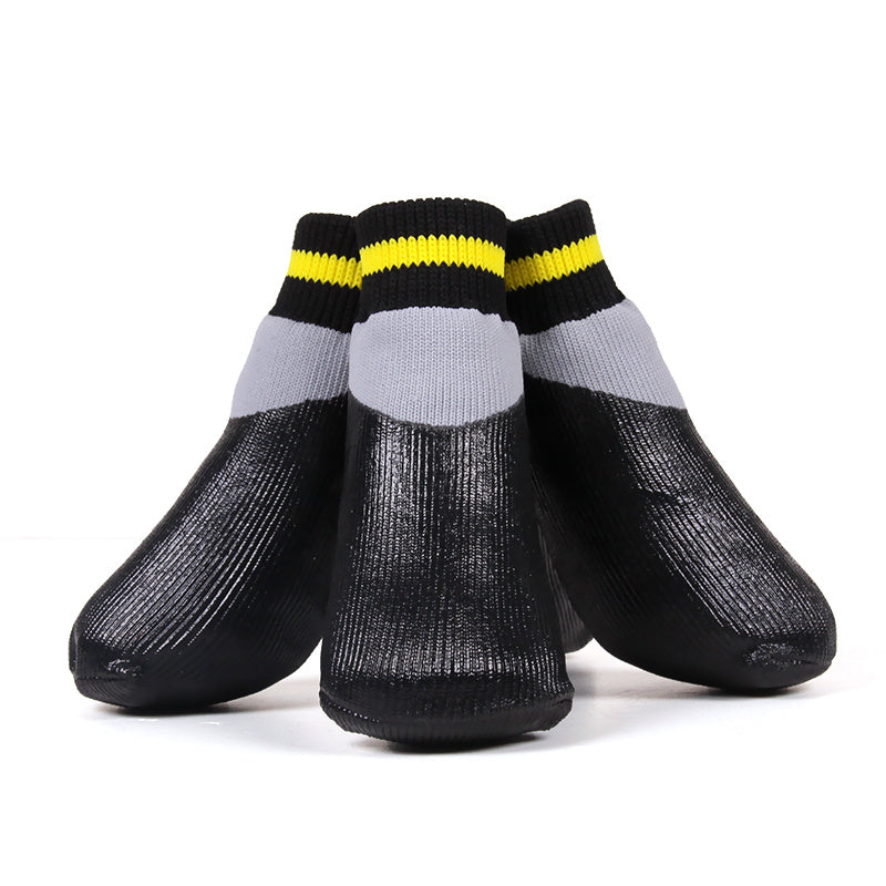DogSocks Booties Shoes Big Dogs Waterproof Nonslip Rubber Sole, Pet Paw Protector, Elastic Top , for Outdoor Sports Purrfect Pawz