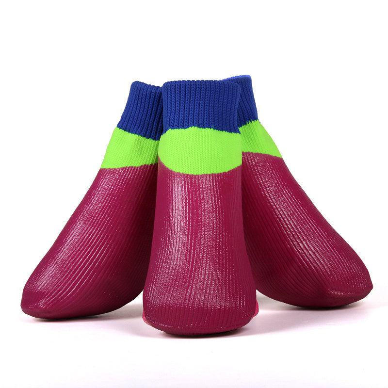 DogSocks Booties Shoes Big Dogs Waterproof Nonslip Rubber Sole, Pet Paw Protector, Elastic Top , for Outdoor Sports Purrfect Pawz