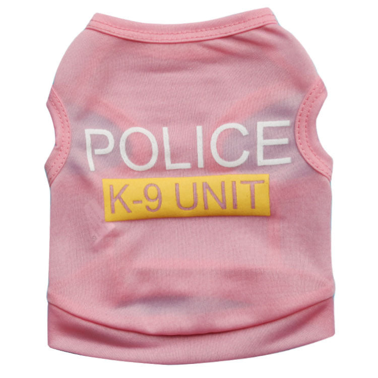 Spring And Summer Police Dog Pet Clothes Vest Purrfect Pawz