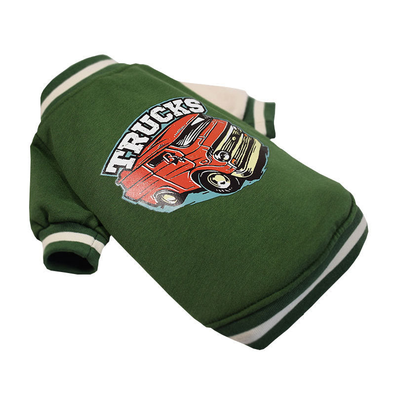 French Fighting Pugs Fleece Sweater Medium Dog Pet Two-legged Clothes Purrfect Pawz