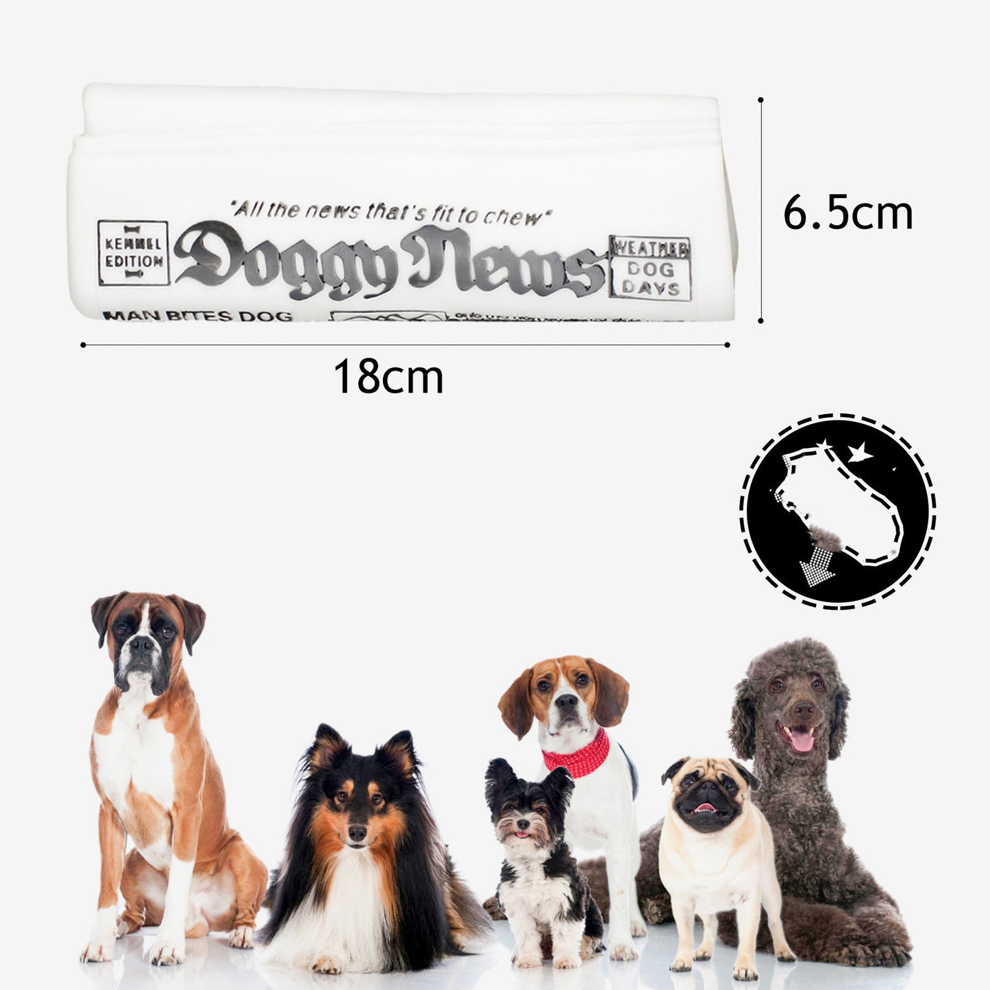 Squeaky Pet Dog Toy Newspaper Chew Training Toys Purrfect Pawz