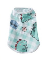 Spring and summer new pet vest full of cute little dinosaur cat clothes little dog puppy cat clothes Purrfect Pawz