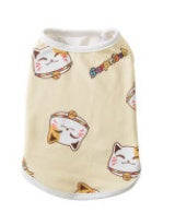 Spring and summer new pet vest full of cute little dinosaur cat clothes little dog puppy cat clothes Purrfect Pawz