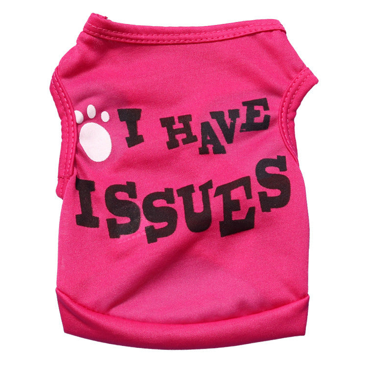 Pet Clothing, Dog Clothes, Polyester Trouble Maker Pet Vest, New Spring And Summer Purrfect Pawz