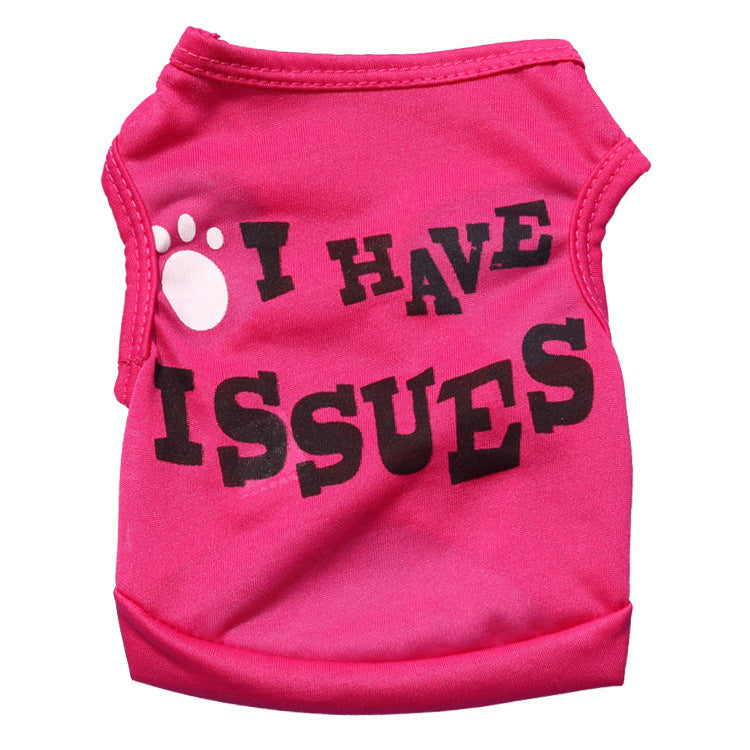 Pet Clothing, Dog Clothes, Polyester Trouble Maker Pet Vest, New Spring And Summer Purrfect Pawz