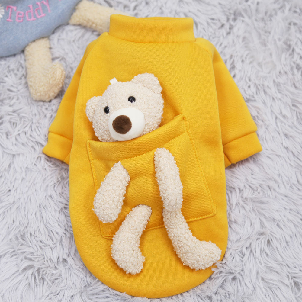 Cat Dog Pet Clothes for Small Dog Cute Sweater Spring Cat Cute Teddy Bear Purrfect Pawz