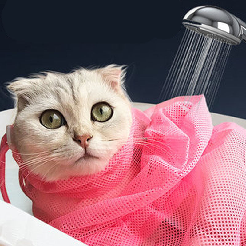 Mesh Cat Bathing Bag Cats Grooming Washing Bags Purrfect Pawz