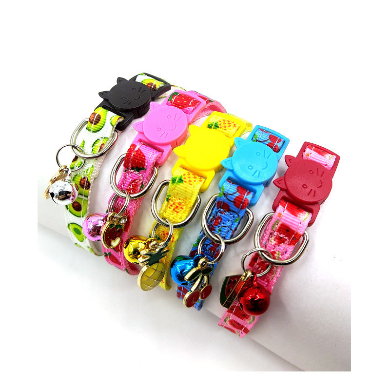 Pet Print Bell Cat Collar Cat Strap Purrfect Pawz