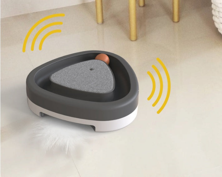 Pet Cat Self-hey Toy Smart Funny Cat Triangle Turntable Electric Toy Cat Scratcher Purrfect Pawz