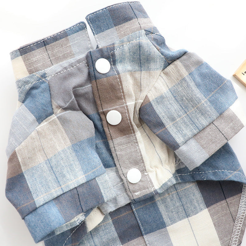 Dog Clothes Summer Thin Cat Bow Tie Chinese Stand Collar Shirt Dress Wholesale Small Dog Pet Purrfect Pawz