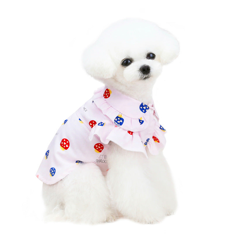 Pet Clothes Puppy Clothes Thin Pet Clothes Teddy Dog Cat Clothes Spring Purrfect Pawz