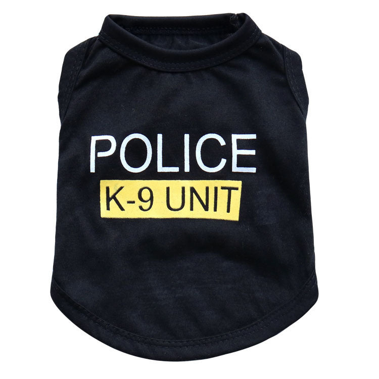 Spring And Summer Police Dog Pet Clothes Vest Purrfect Pawz