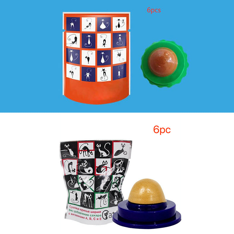 Pet Cat Sugar Energy Ball Lick Toys Catnip Purrfect Pawz