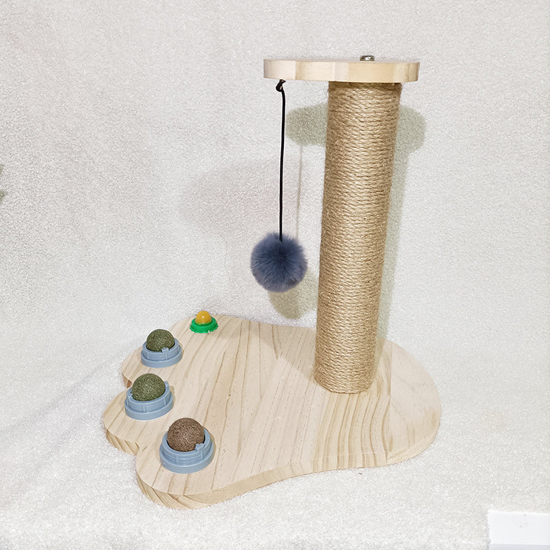 Cat Toys From Solid Wood Cat Turntable Bite-resistant Funny Cat Stick Cat Supplies Purrfect Pawz