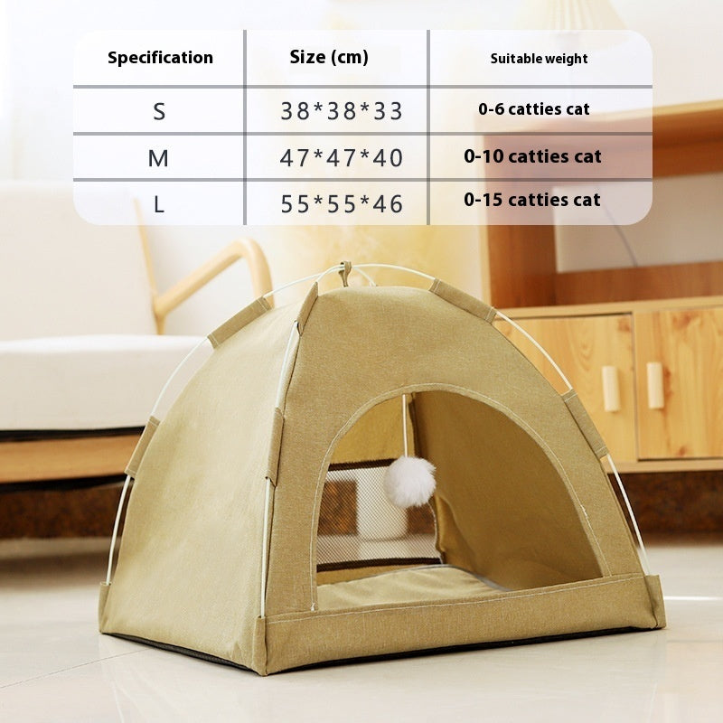 Cathouse Doghouse Breathable Tent Nest Indoor Outdoor Universal Pet Room Purrfect Pawz