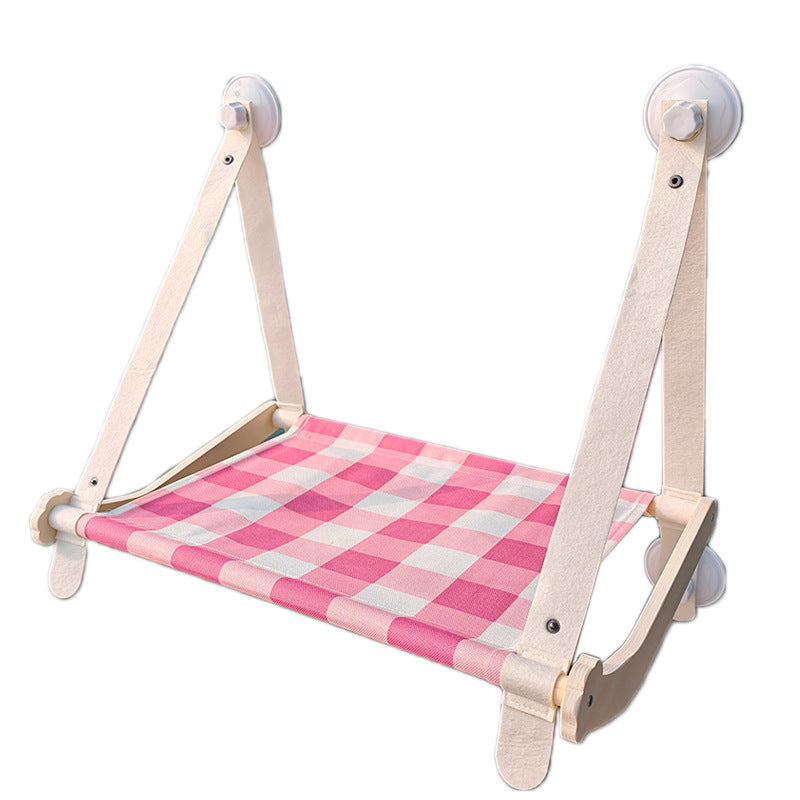 Durable Wooden Cats Hammock Pet Mat Comfortable Sun Seat Cats Beds Cat Climbing Frame Pets Accessories Cat Window Hammock Mats Purrfect Pawz