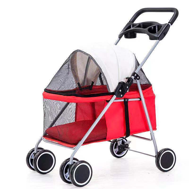Cat Outdoor Portable Folding Pet Stroller Car Dog Cat Pika Small Lightweight Carriage Purrfect Pawz