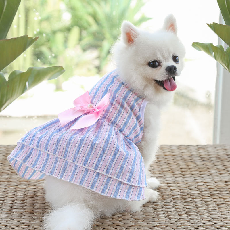 Spring Summer And Autumn New Plaid Pet Cat Clothes Supplies Stripes Purrfect Pawz