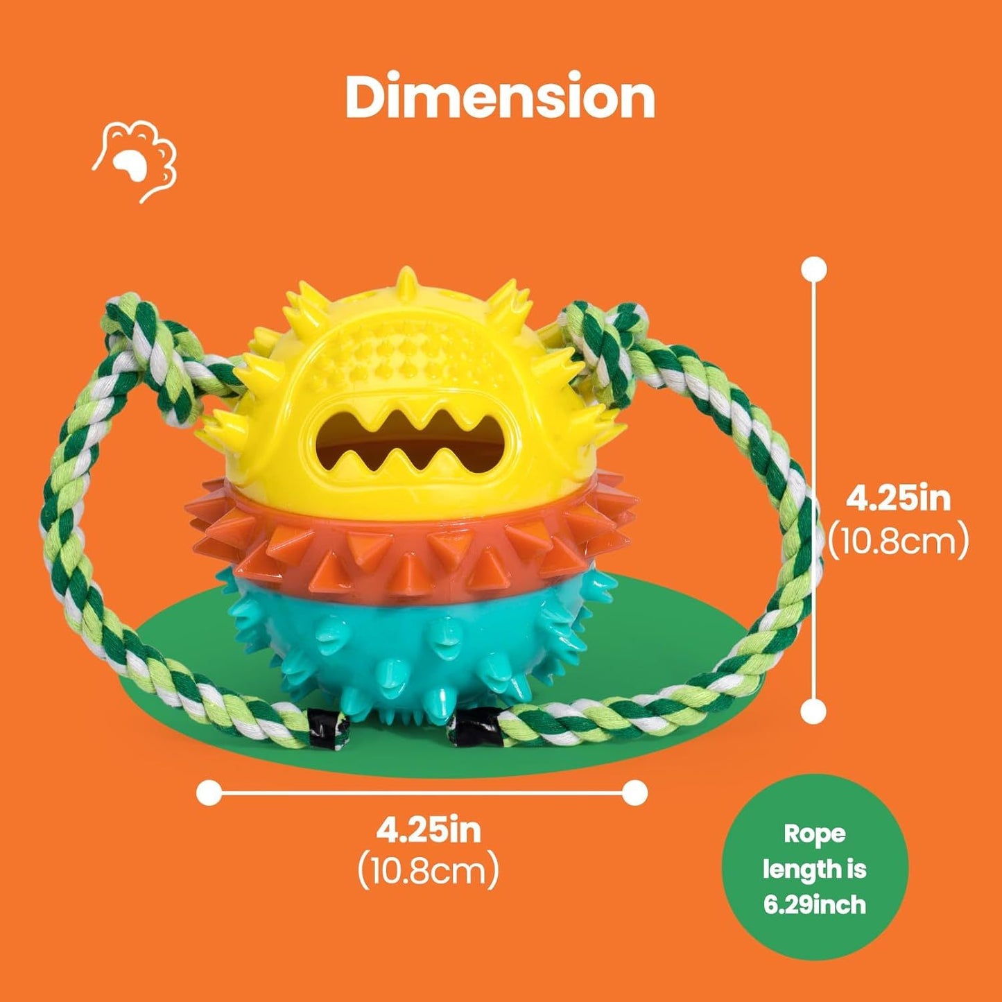 Squeaky Dog Toys For Aggressive Chewers Tough Dog Chew Toys For Large Medium Dogs Indestructible Dog Toy To Keep Them Busy Treat Dispensing Dog Toys For Boredom Enrichment Purrfect Pawz