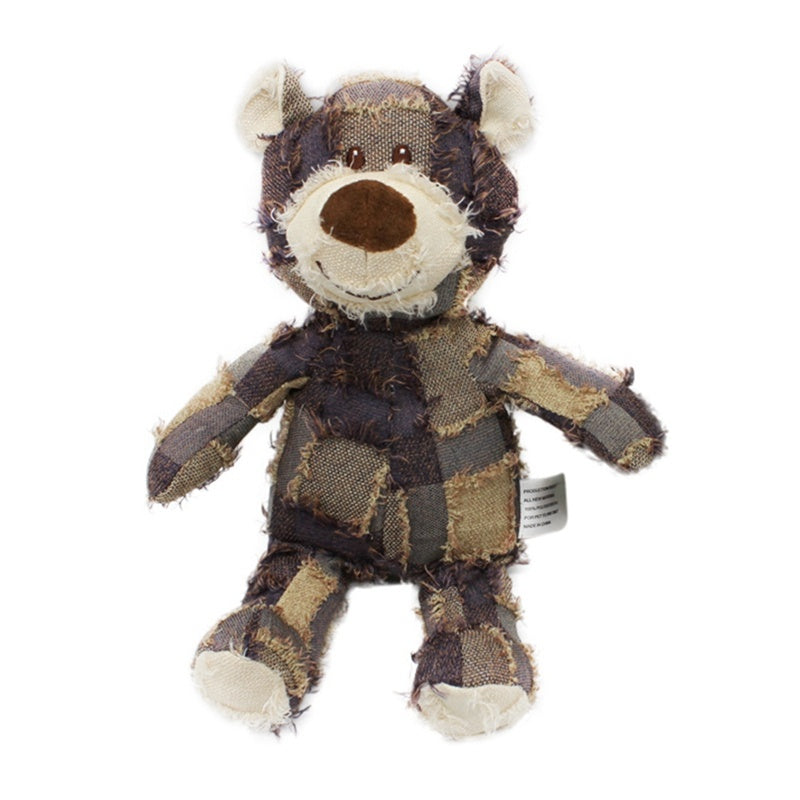 Cute Pet Dog Cat Plush Squeak Sound Dog Toys Bear Shape Pet Dogs Bite Resistant Molar Chew Toys Pets Interactive Training Toys Pet Products Purrfect Pawz