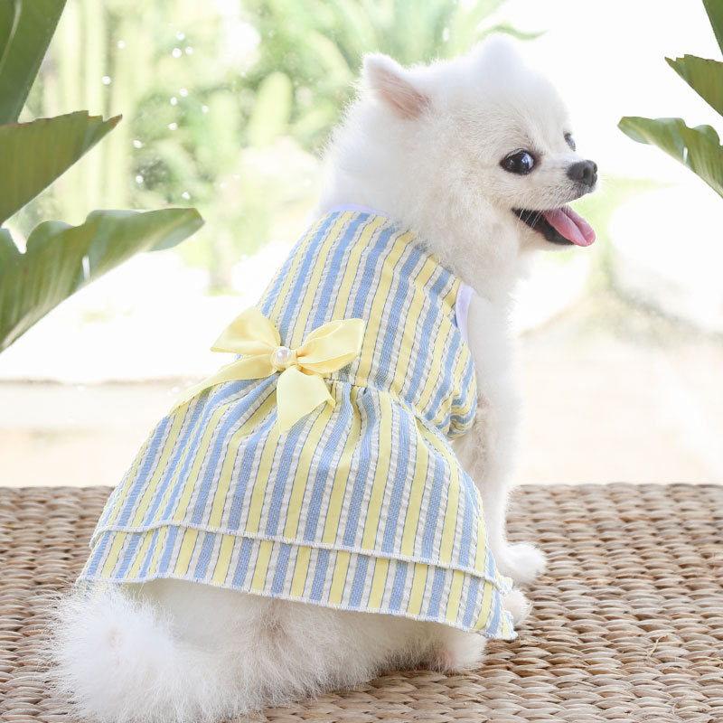 Spring Summer And Autumn New Plaid Pet Cat Clothes Supplies Stripes Purrfect Pawz