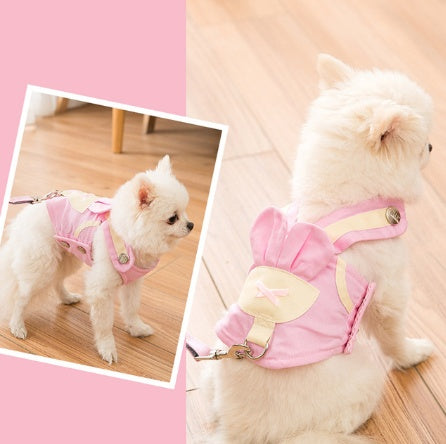 Cute Pet Dog Harness Leash Set Purrfect Pawz