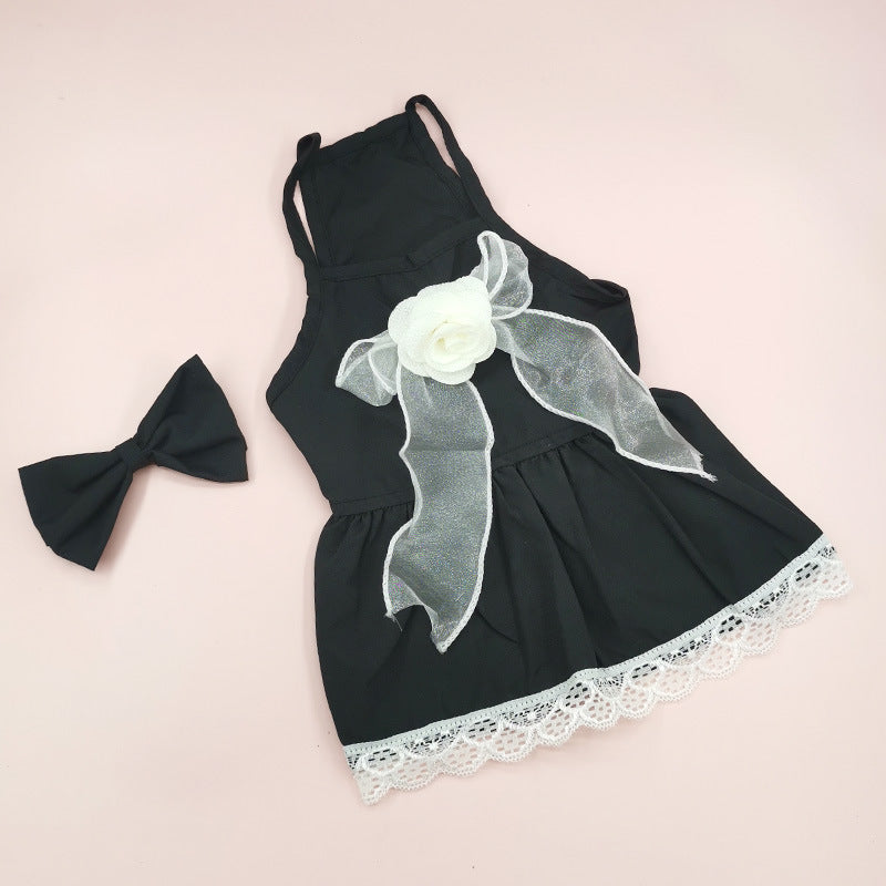 Spring And Summer Dog Clothes Cat Clothing Pet Cotton Floral Slip Dress Mesh Skirt Dress Purrfect Pawz
