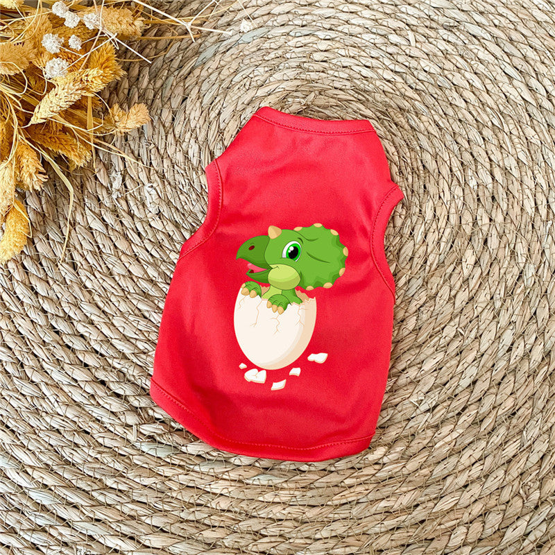 Puppy Dog Summer Thin Clothes Teddy Cat Pet Small Puppies Jarre Aero Bull Bichon Vest Purrfect Pawz
