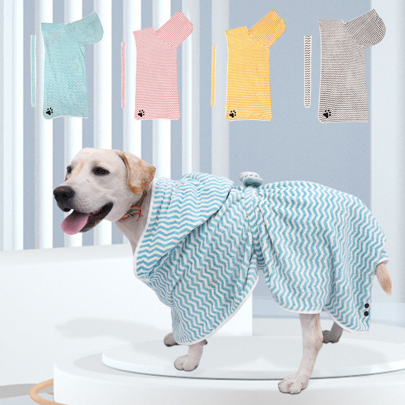 Pet Dogs And Cats Microfiber Bathrobe Towel Purrfect Pawz