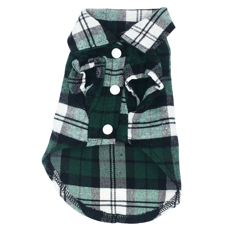 Pet Plaid Shirt Spring And Summer Dog Clothes Purrfect Pawz