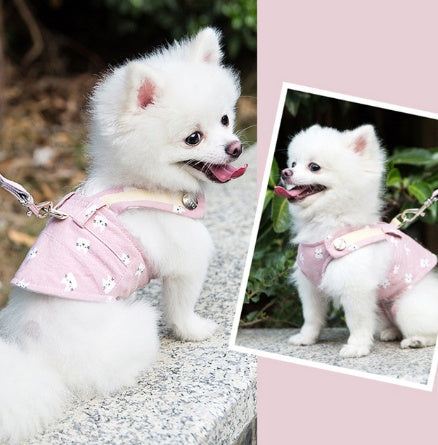 Cute Pet Dog Harness Leash Set Purrfect Pawz