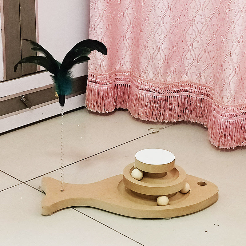 Cat Toys From Solid Wood Cat Turntable Bite-resistant Funny Cat Stick Cat Supplies Purrfect Pawz