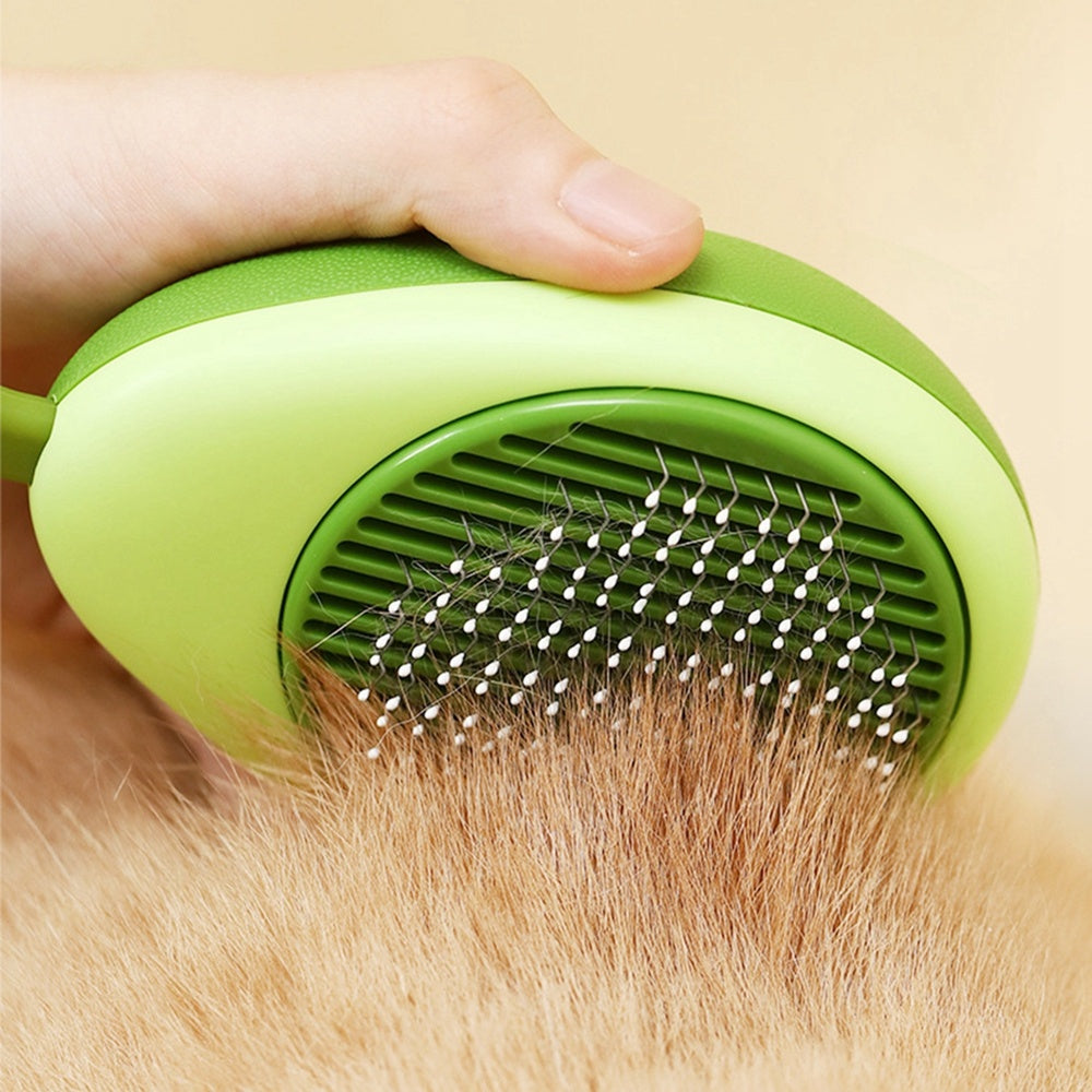 Creative Cat Grooming Comb Portable Massage Brush One-Button Remove Floating Hair Scraper Cats Dogs Pet Self Cleaning Tool Accessories Purrfect Pawz