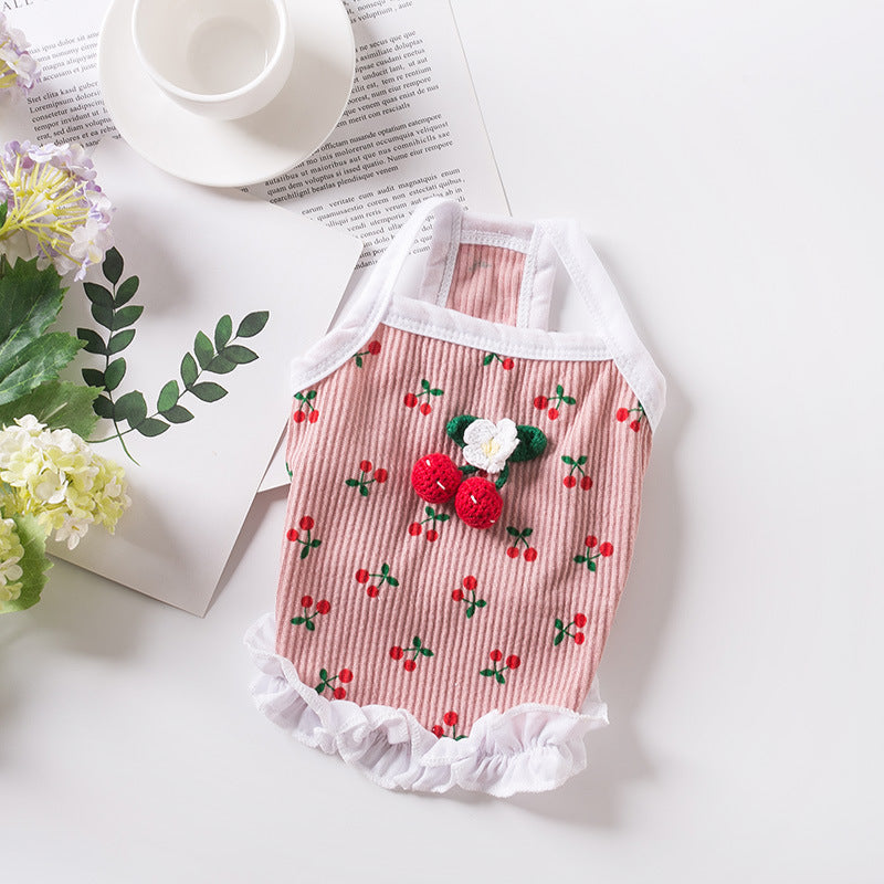 Cat Small Dog Clothes Bo Vest Skirt Spring And Autumn Summer Purrfect Pawz