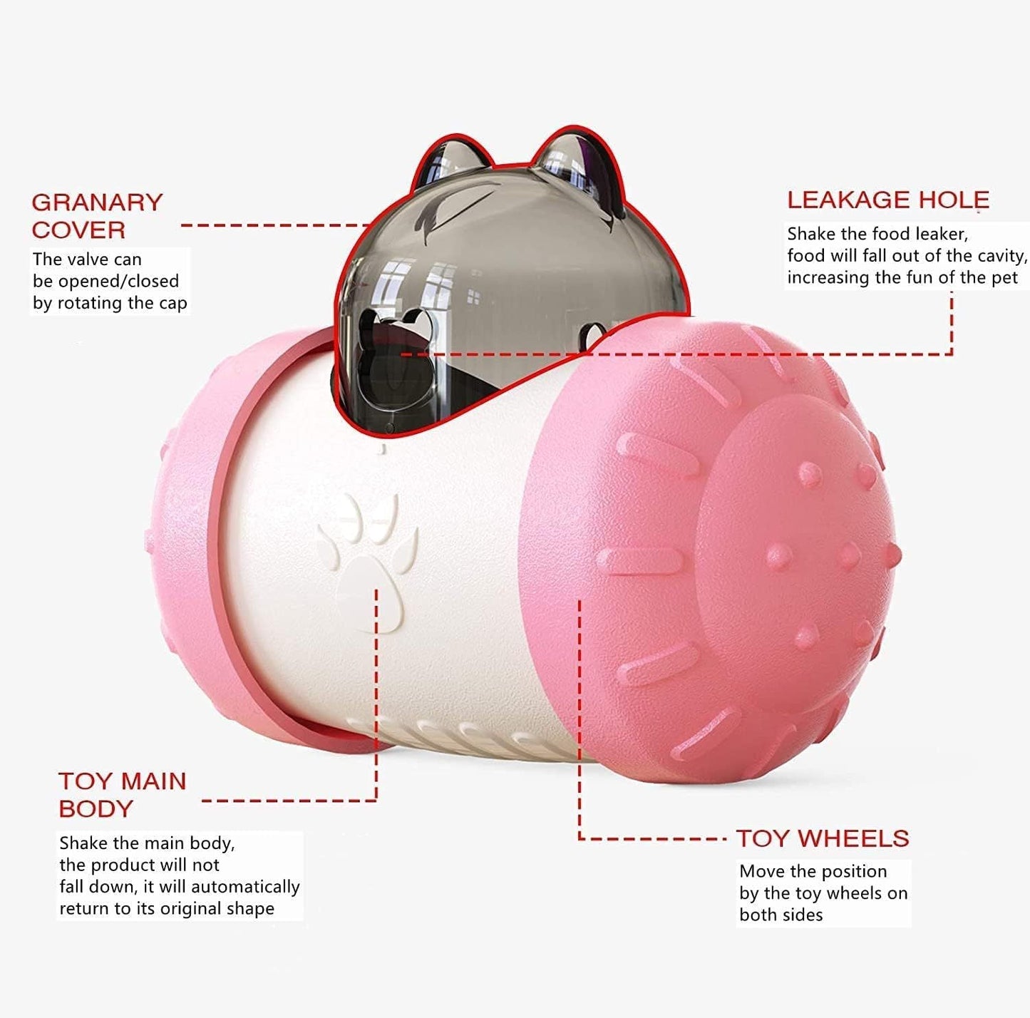 Cat Toys Interactive Dog Toys Treat Dispensing Dog Toys Cat Feeder Toy Dog Enrichment Toys Dog Treat Ball For Large Medium Small Dogs Purrfect Pawz
