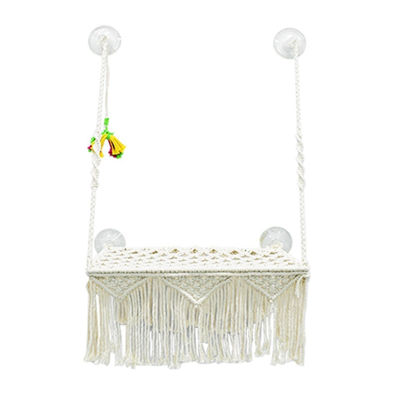 Cotton Wall-mounted Suction Cup Hammock Purrfect Pawz