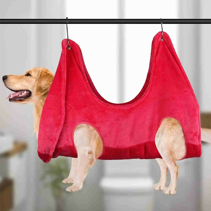Pet Dog Cat Grooming Hammock Harness Dog Hammock Restraint Bag Helper Breathable Dogs Grooming Trimming Hammock Helper Cats Purrfect Pawz
