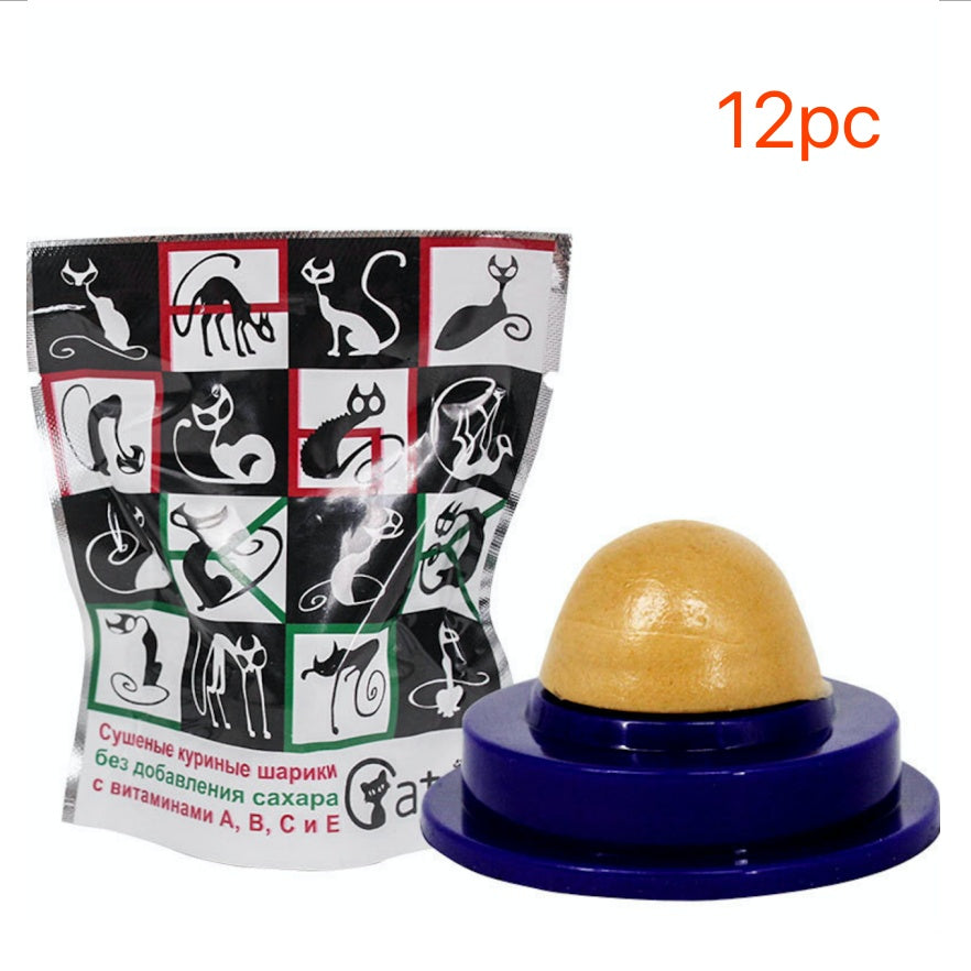 Pet Cat Sugar Energy Ball Lick Toys Catnip Purrfect Pawz