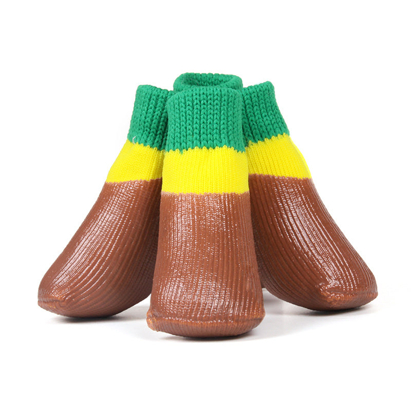 DogSocks Booties Shoes Big Dogs Waterproof Nonslip Rubber Sole, Pet Paw Protector, Elastic Top , for Outdoor Sports Purrfect Pawz