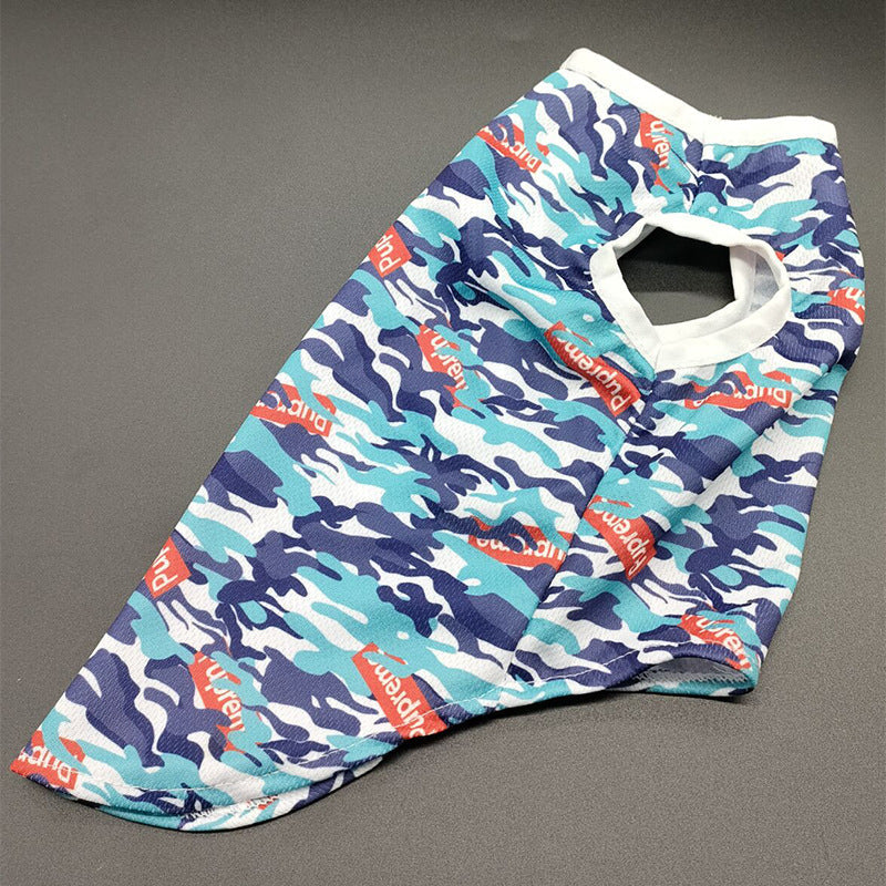 Spring And Summer Camouflage Dog Vest Clothes Purrfect Pawz