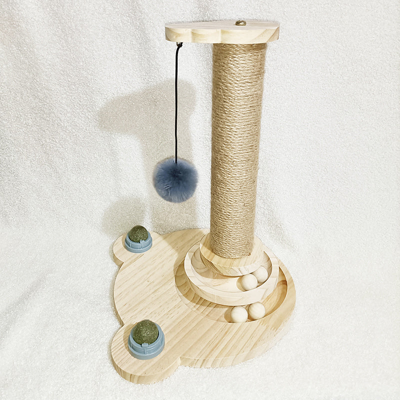 Cat Toys From Solid Wood Cat Turntable Bite-resistant Funny Cat Stick Cat Supplies Purrfect Pawz