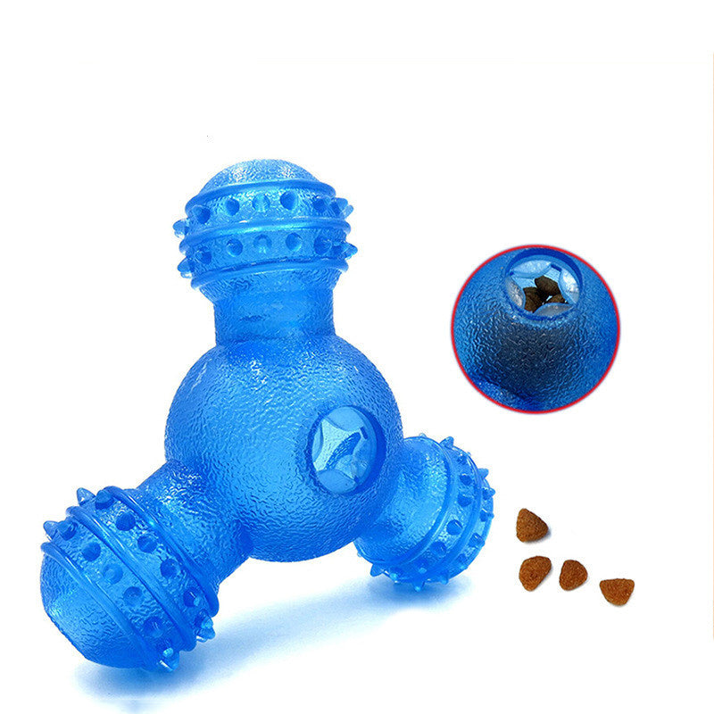 Three-hole Food Leakage Training, Molar Teeth Cleaning, Feeding Dogs, Creative Chewing Toys Purrfect Pawz