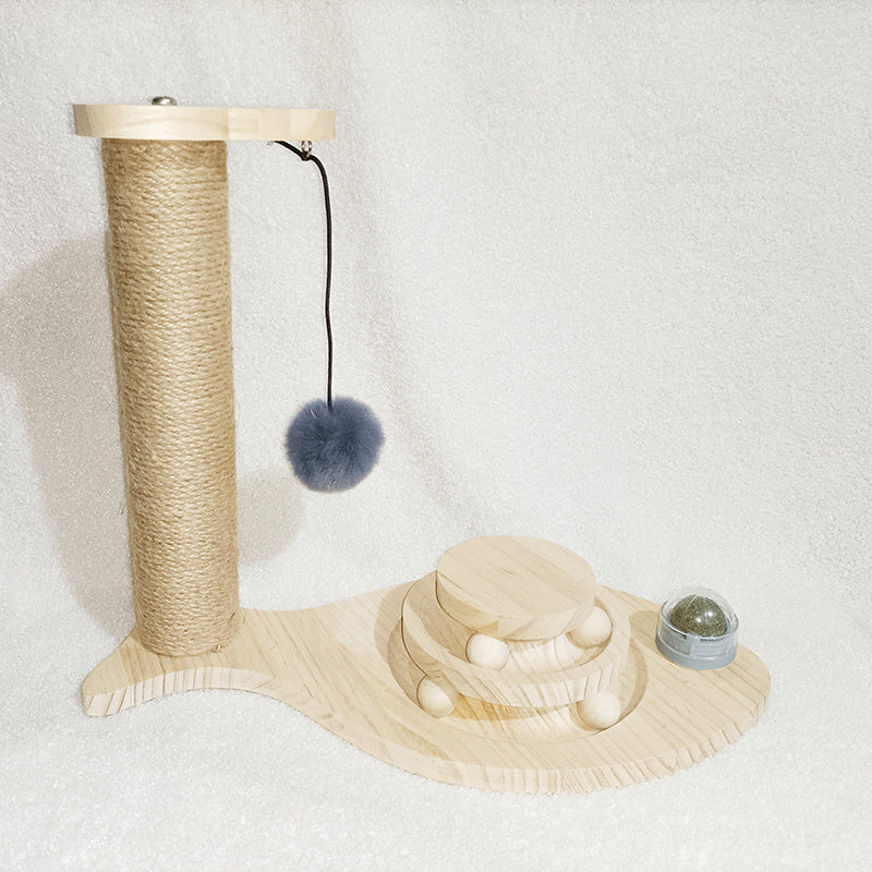 Cat Toys From Solid Wood Cat Turntable Bite-resistant Funny Cat Stick Cat Supplies Purrfect Pawz