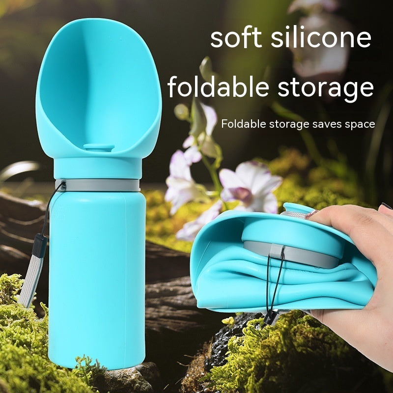 Folding Pet Outdoor Walking Mug Portable Travel Water Bottle Puppy Cats Dogs Drinking Water Dispenser Cup Supplies Purrfect Pawz